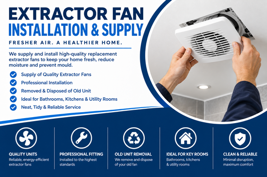 Installation and supply for a new replacement Extractor fan