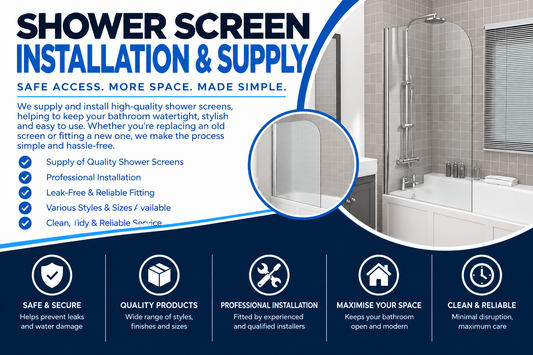 Installation and supply for a new shower screen